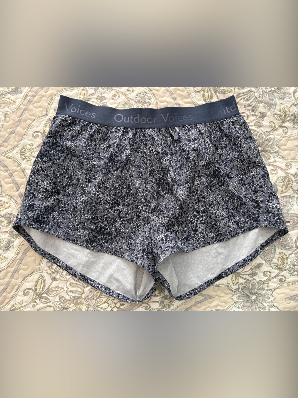 Outdoor Voices Gray Blue Speckle Relay Shorts LIMITED EDITION Medium